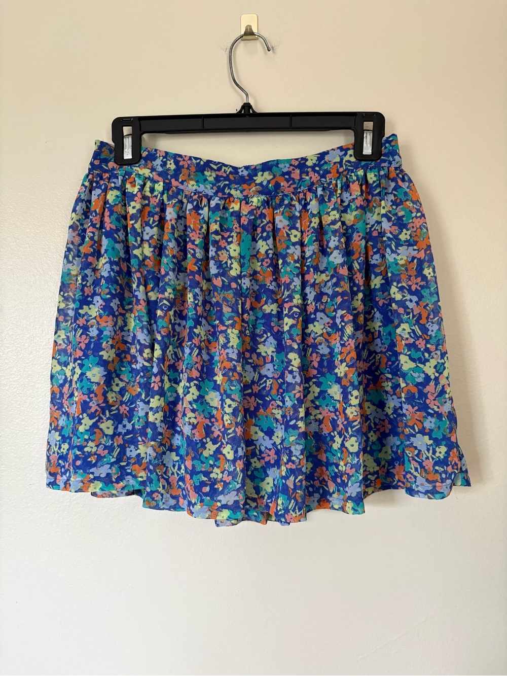 Arizona Blue Floral Skater Skirt Size Small